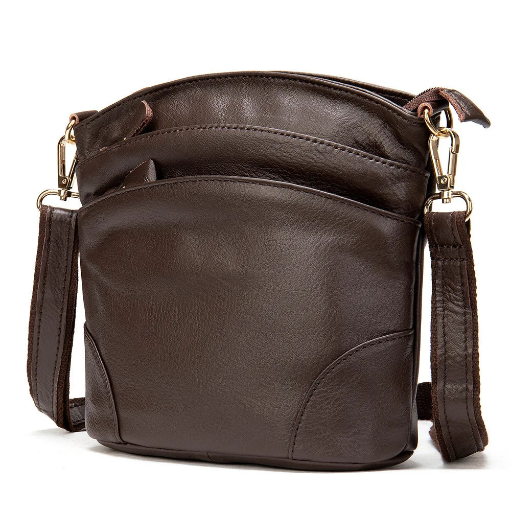 Top-Grain Cowhide Single-Shoulder Bag Bucket Bag Genuine Leather Large-Capacity Single-Shoulder