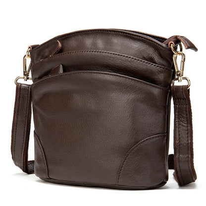 Top-Grain Cowhide Single-Shoulder Bag Bucket Bag Genuine Leather Large-Capacity Single-Shoulder