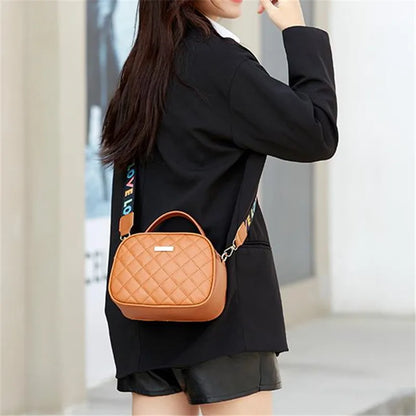 Women's Mini Crossbody Bag with Colorful Letter Strap
