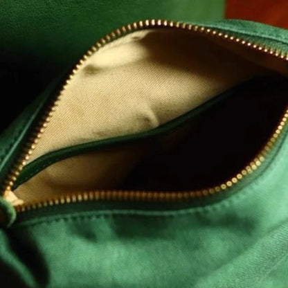 Pashewar Japanese Style Green Leather Bucket Bag Women S Summer Handbag Texture Cowhide Single