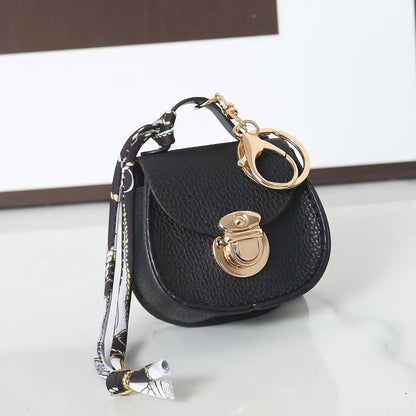 Mini Saddle Bag Keychain – Cute Faux Leather Bag Charm