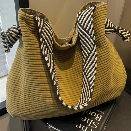Velvet Shoulder Bag for Women – Soft Wide Strap Casual Handbag