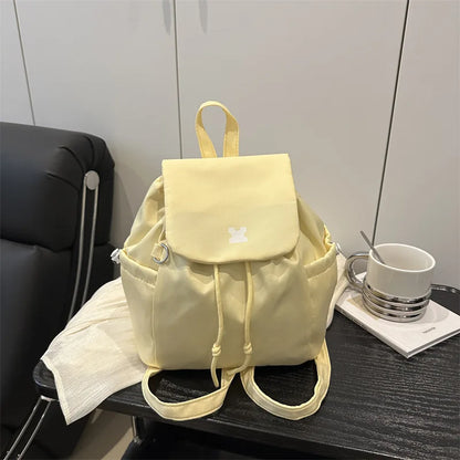 Simple Casual Daypack Girls Students Daily Commute Travel Outdoor Shoulder Bag