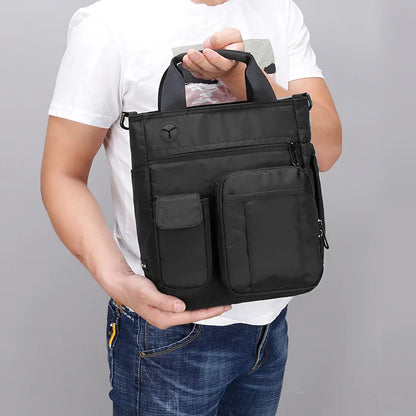 Shoulder Crossbody Bag Men S Casual Multi-Function Portable Business Oxford Cloth File Computer