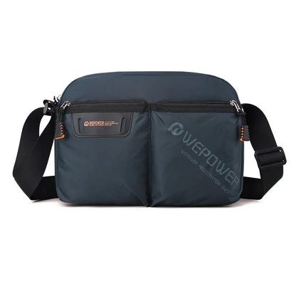 Casual Men S One Shoulder Sling Large Capacity Canvas Waterproof Bag - Waterproof