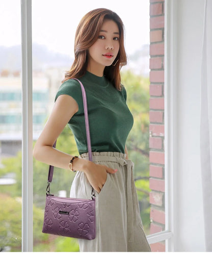 Women S Multi-Function Removable Simple Handbag Shoulder Crossbody Bag