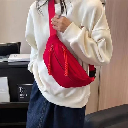Nylon Crossbody Chest Bag – Lightweight Shoulder & Waist Pack