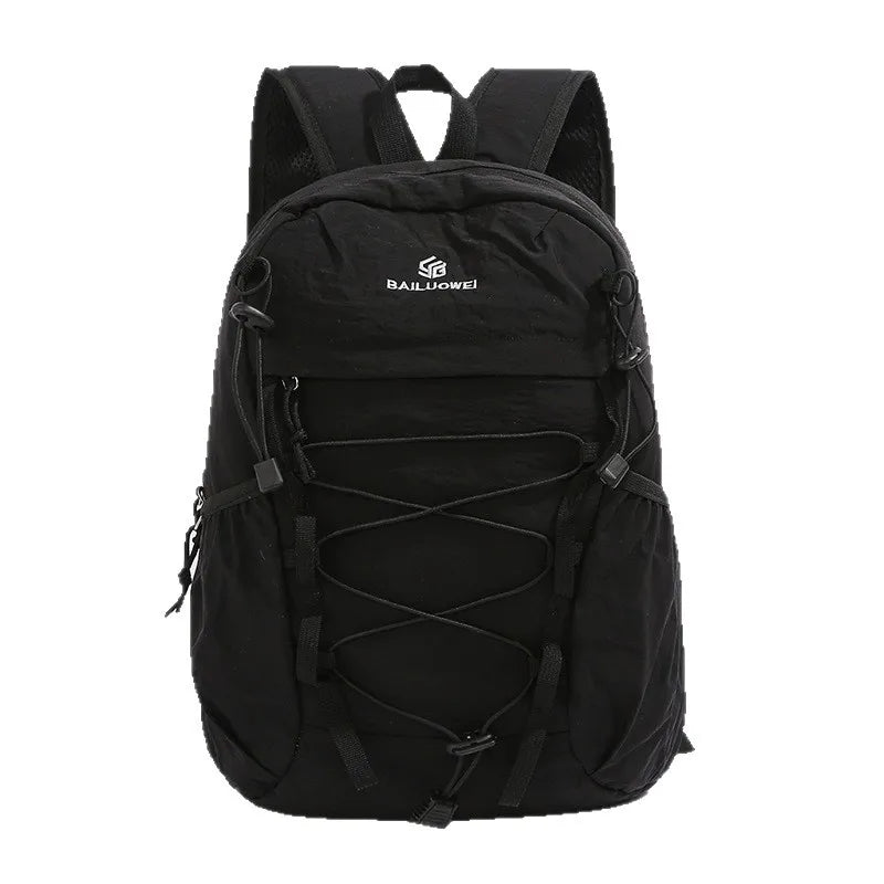Double-Shoulder Bag Nylon Fabric Drawstring Schoolbag