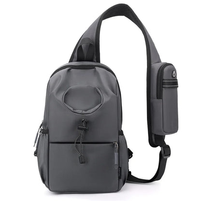 Nylon Water Cup Bag Men S Backpack Water-Repellent Single-Shoulder Chest Bag Large-Capacity