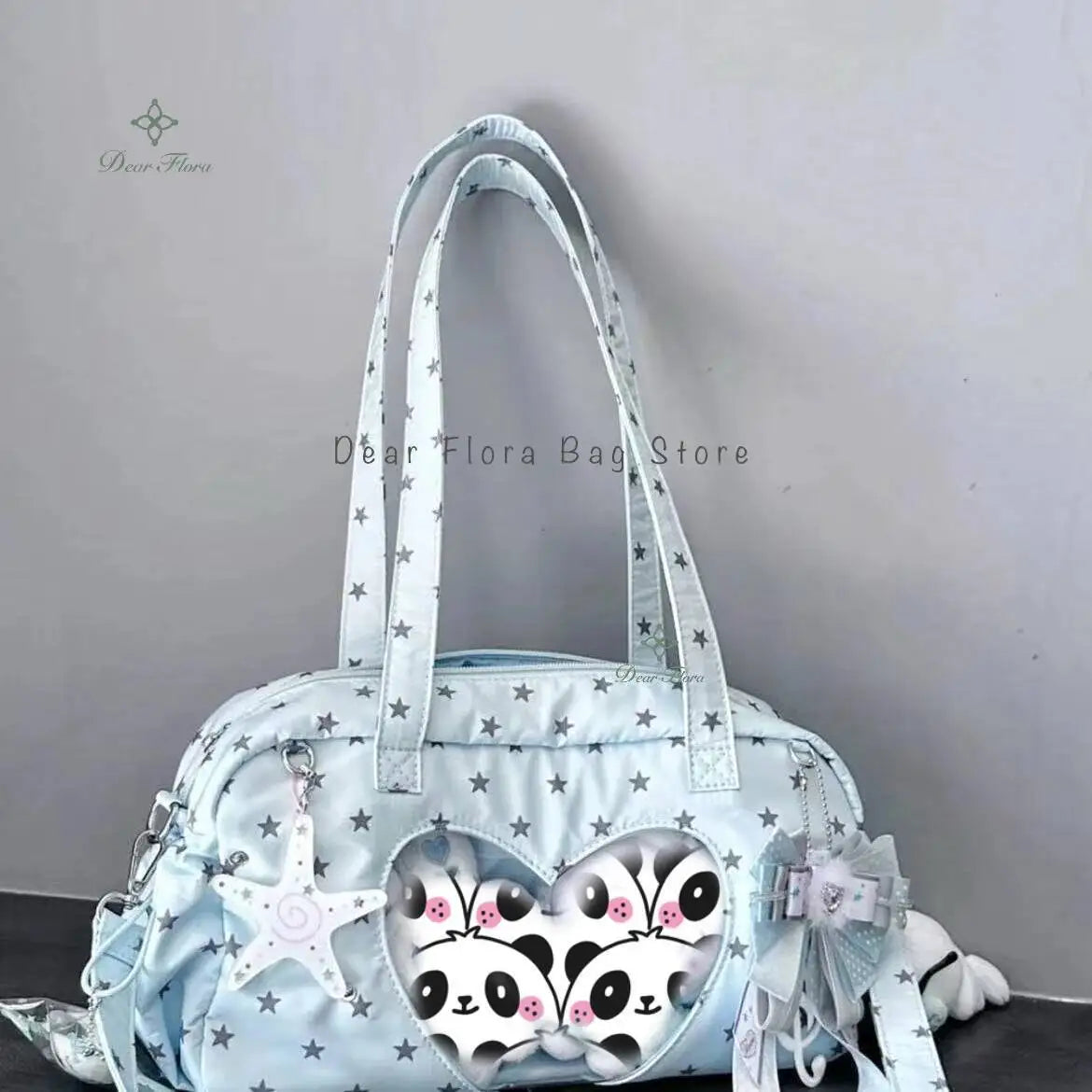 Ita Bag Large Capacity Crossbody Shoulder Bag – Transparent Heart Window, Y2K Lolita Style