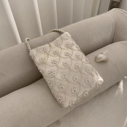 2026new High-End Beaded Embroidered Bag Sweet Elegant Party Bag Evening Dress Bag Single Shoulder