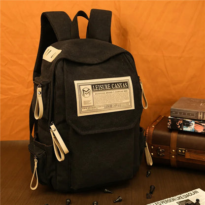 Wear-Resistant Canvas Large-Capacity Men S Backpack