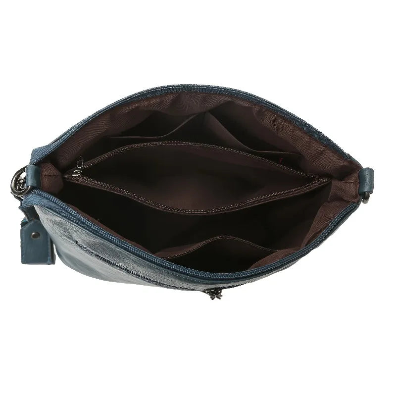 Retro Leather Crossbody Bag – Boho Strap Women's Purse