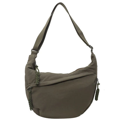 Nylon Crescent Crossbody Bag for Women – Lightweight & Large Capacity