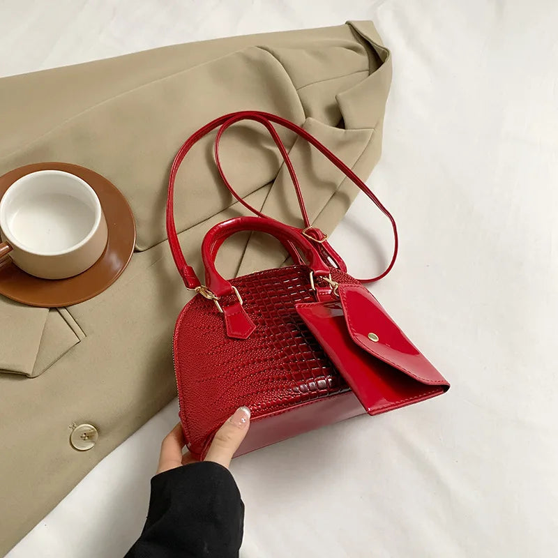 Crocodile Pattern Top Handle Tote Bag for Women