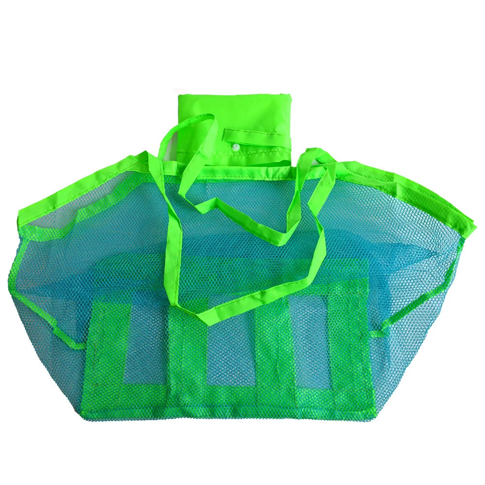 Homefish Kids Sand Away Portable Mesh Storage Bag Large Beach Tote Swimming Bath Toys Towels Outdoor
