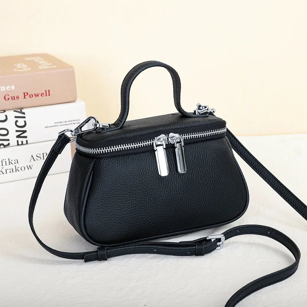 Head Layer Cowhide Women S Crossbody Bag Multi-Functional Handbag Shoulder All Ride Satchel Real