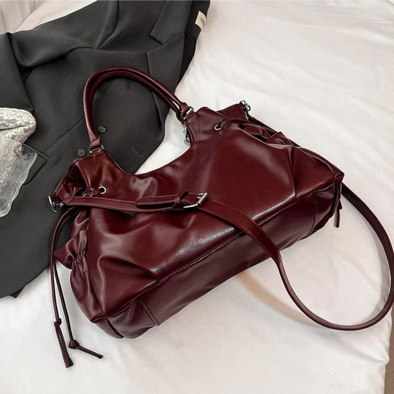 Fashionable Brand Design Tote Bag Retro Shoulder Casual Large-Capacity Crossbody Bags Light Luxury
