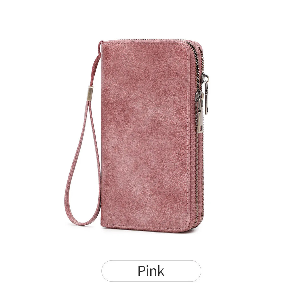 Rfid Men S Business Wallet Double Zipper Long Retro Large Capacity Women Hand