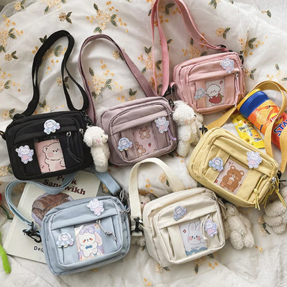 Kawaii Bag Girls Jk Transparent Small Crossbody Bags Women Purses Handbags Shoulder Itabag Bolso