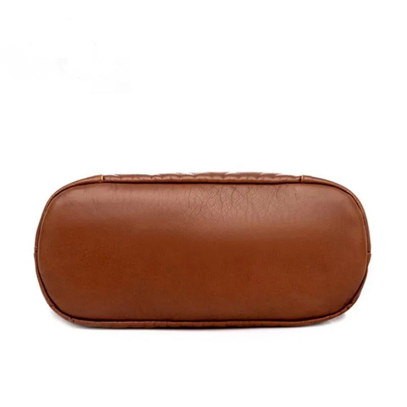Soft Leather Crossbody Bag – Multi-Pocket Shoulder Messenger Purse