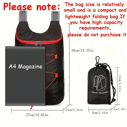 Lightweight Foldable Backpack – Packable Hiking & Travel Daypack
