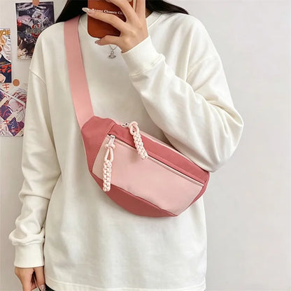 Nylon Crossbody Chest Bag – Casual Shoulder & Waist Bag