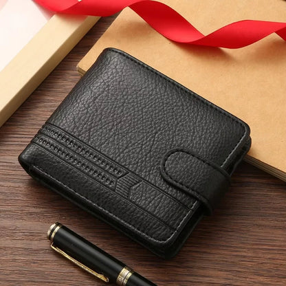 Homesifh Men Wallets Leather Zipper Purse Man Slim Card Horders Male Short Multi-Card Wallet Coin