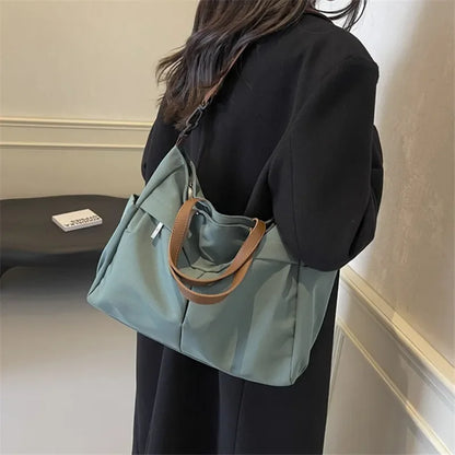 Spacious Nylon Tote Bag Women Stylish Handbag Shoulder Crossbody
