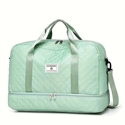 Luxury Duffel Bag Large Capacity Handbag Shoulder Crossbody Tote Bag Dry Wet Separation Dual Side