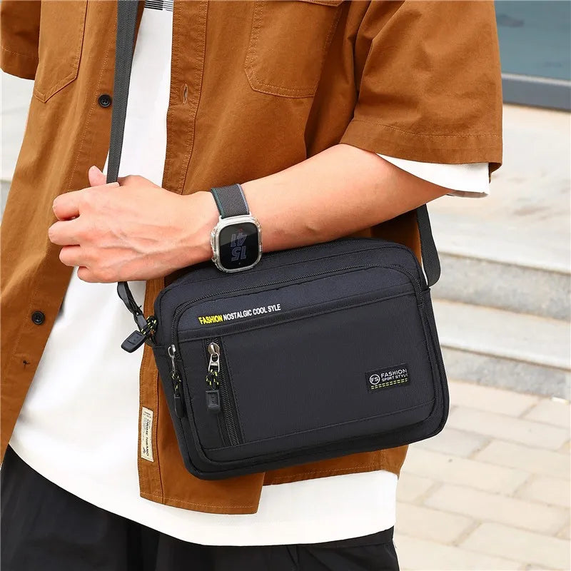 Durable Oxford Fabric Simple Square Commuter Single-Shoulder Bag Versatile Hand-Held Crossbody Bag