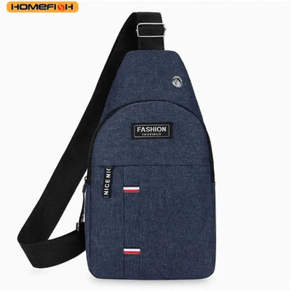 Homefish Men S One Shoulder Crossbody Chest Bag Large Capacity Small Shoulder Bag