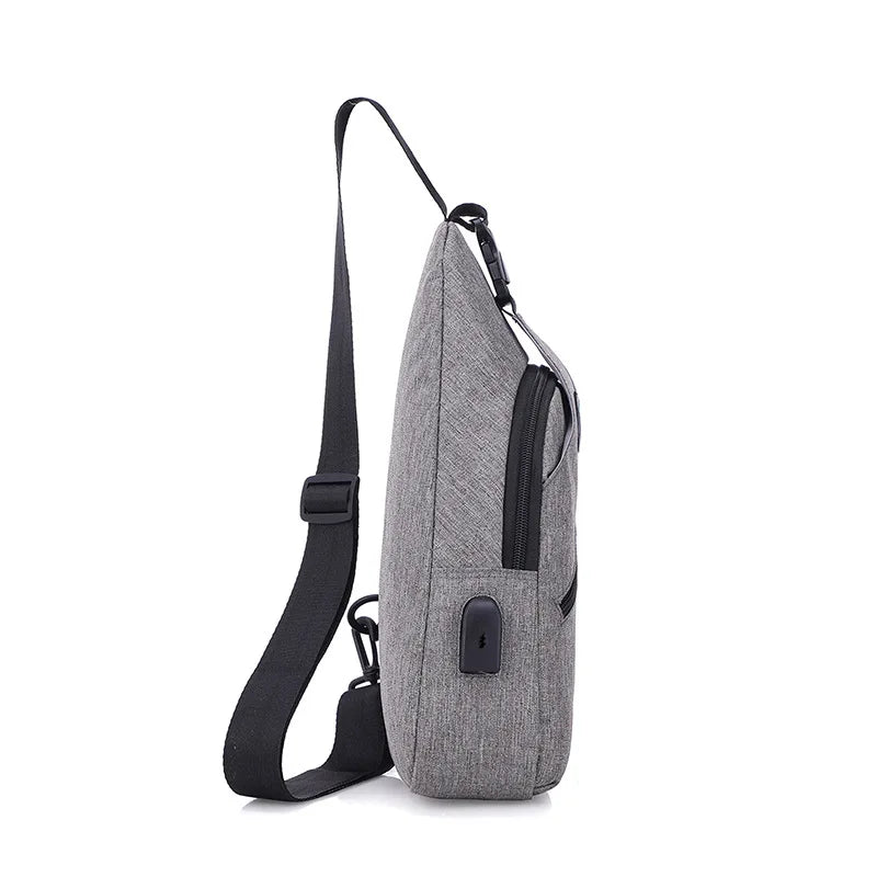 Simple Men S Chest Bag Trendy Cool Shoulder Crossbody Multi-Function Large Capacity Waterproof