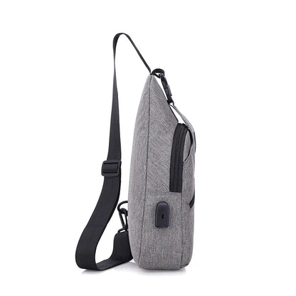 Simple Men S Chest Bag Trendy Cool Shoulder Crossbody Multi-Function Large Capacity Waterproof