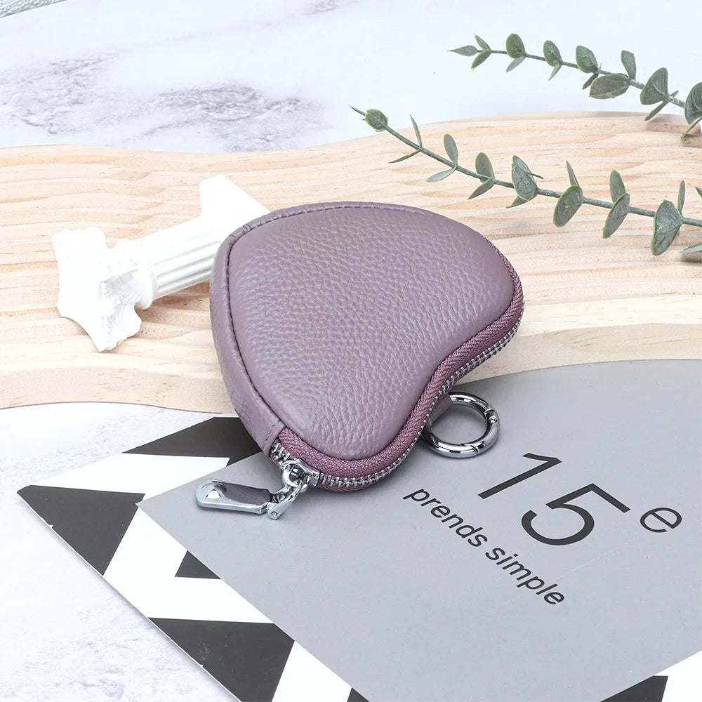 Leather Purse Lady Creative Love Earphones Coin Storage Bag Schoolbag Pendant Mini Simple Small