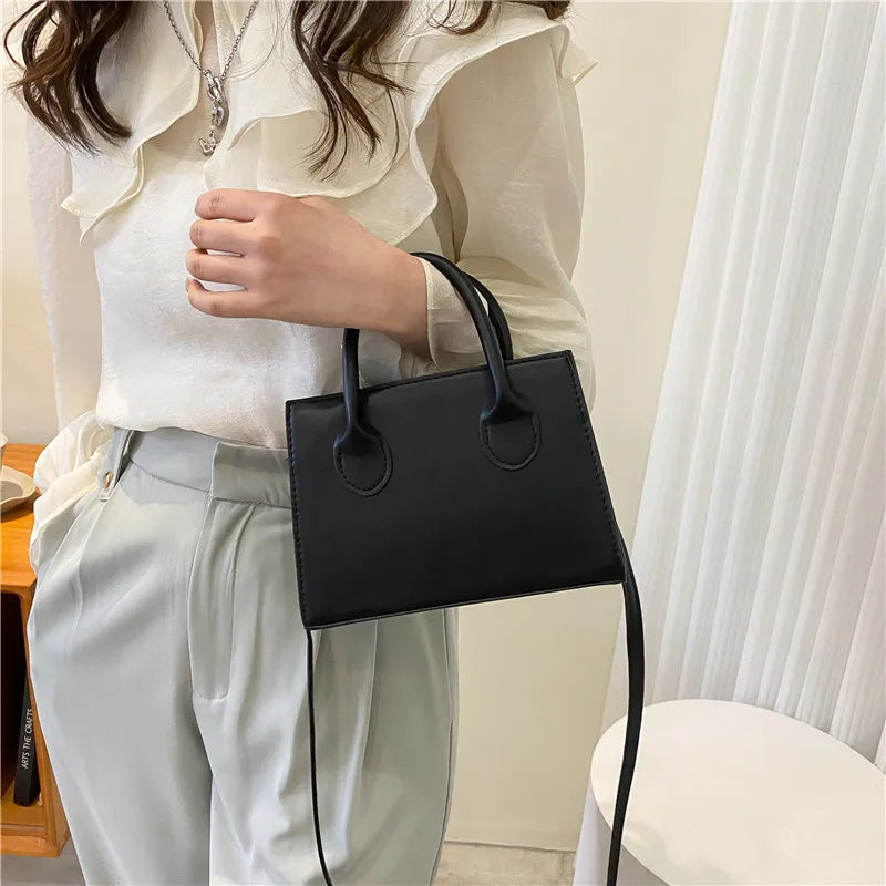 Mini Square Tote Bag with Crossbody Strap – Women's Handbag