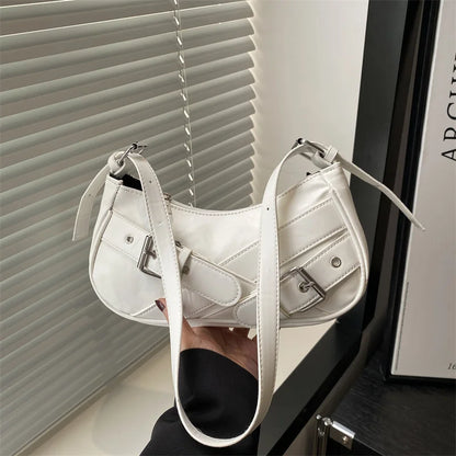 Y2K Vintage PU Leather Crossbody Bag – Women's Mini Shoulder Clutch