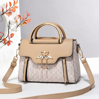 Ladies Handbag Trend Embossing Solid Color Pu Leather Tote Bag Versatile Casual Single Shoulder