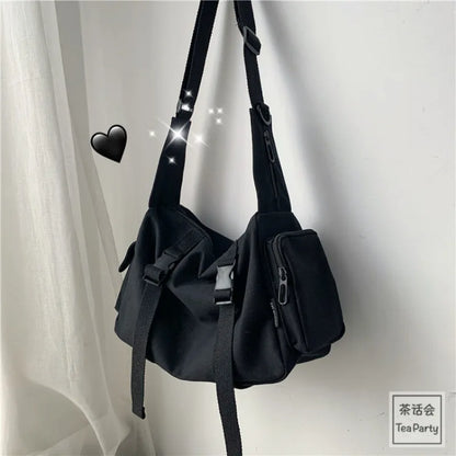 Canvas Crossbody Bag – Large Capacity Shoulder Bag for Women & Men