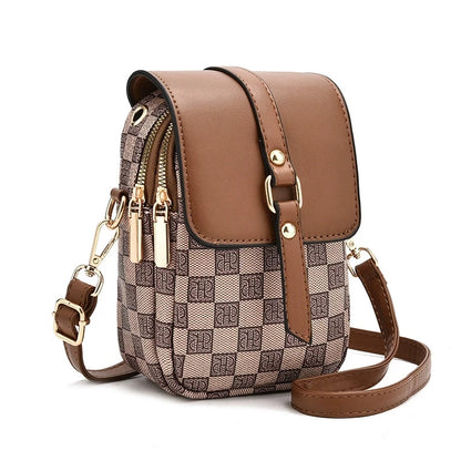 Retro Multi-Layer Crossbody Phone Bag for Women