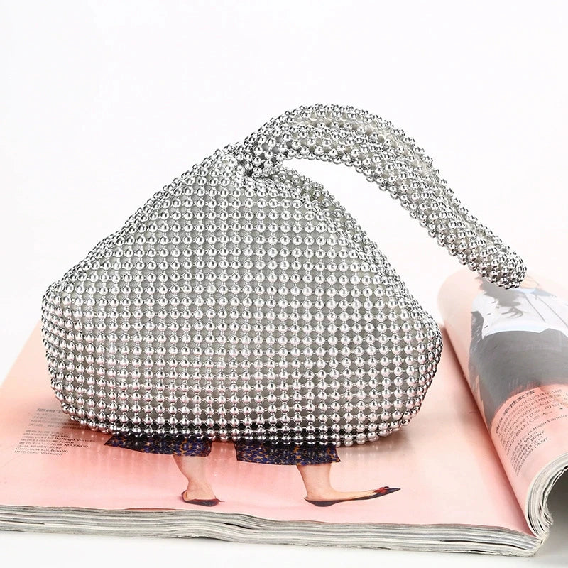 Rhinestone Glitter Clutch Bag – Sparkle Evening Wrist Purse