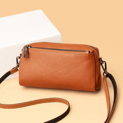 Leather Women Casual Shoulder Cross-Body Bag Head Layer Cowhide Handbag