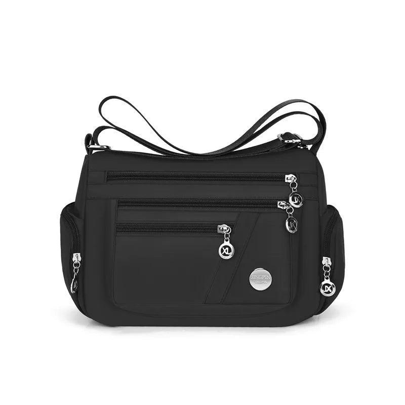 Waterproof Nylon Crossbody Bag for Women – Multi-Pocket