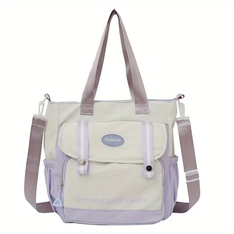Harajuku Canvas Shoulder Bag – Large Capacity Japanese Style Women's Handbag