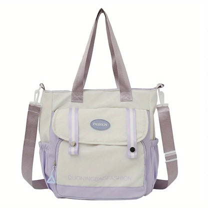Harajuku Canvas Shoulder Bag – Large Capacity Japanese Style Women's Handbag