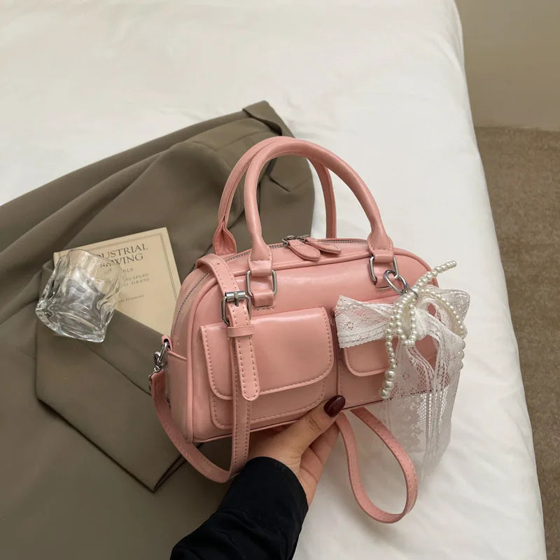 Ladies Crossbody Bag Everything Popular Casual Sweet Lace Ballet Style Design Sense Spring Summer