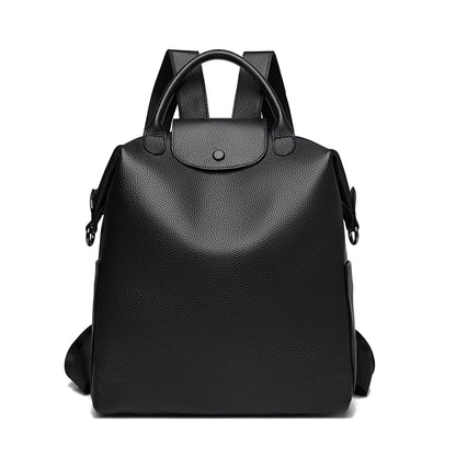 Genuine Cowhide Leather Women's Backpack – Large Capacity