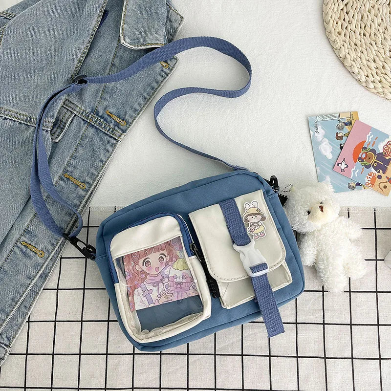 Stylish Nylon Small Messenger Bag Student Girls Chic Shoulder Bag
