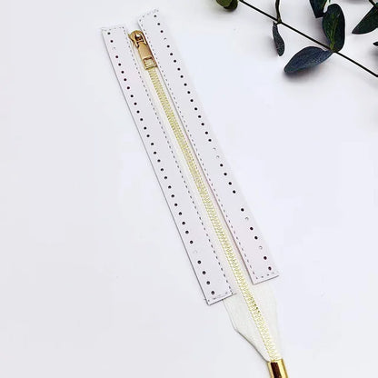 24cm Diy Handmade Bag Zipper Accessories 6-Color Pu Metal Woven