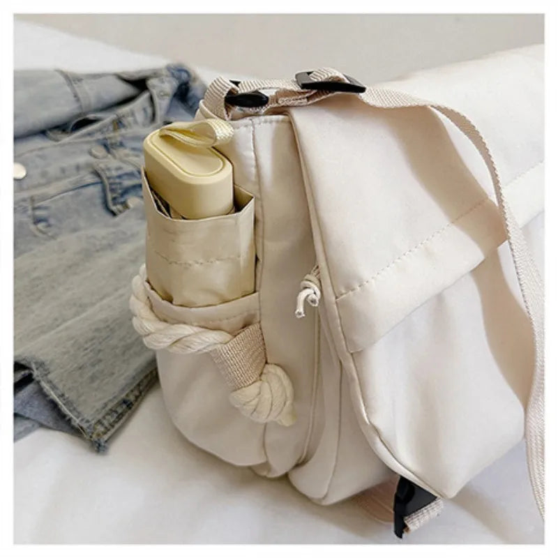 Homefish Nylon Handbags Shoulder Bag Large Capacity Crossbody Bags Teenager Messenger Student School
